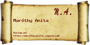 Maróthy Anita névjegykártya