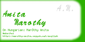 anita marothy business card